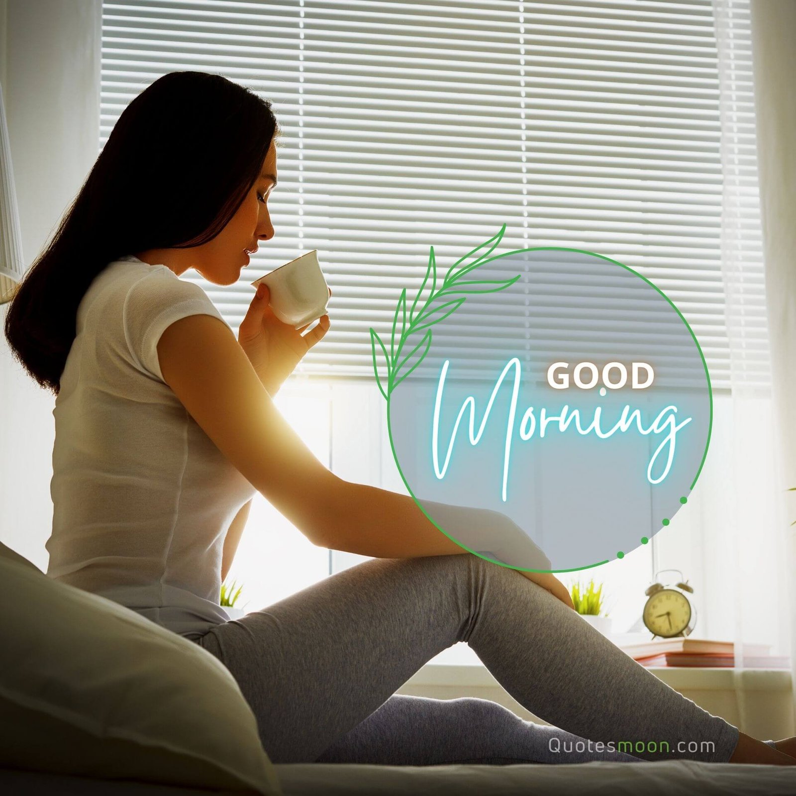 good morning girl with cup tea images