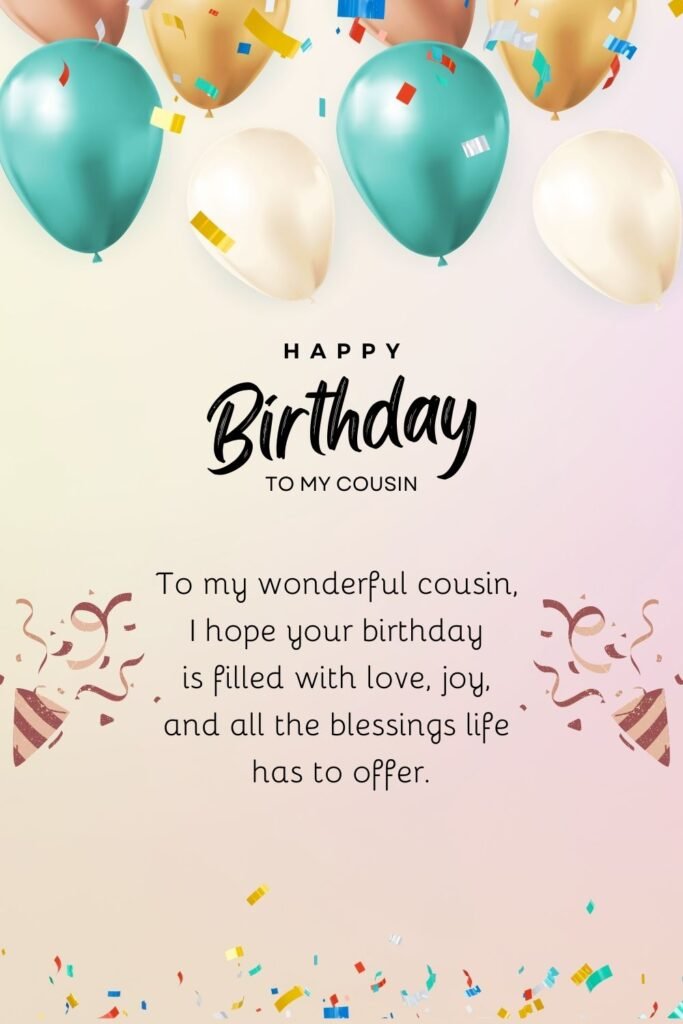 279 Happy Birthday Cousin Images, Message And Quotes