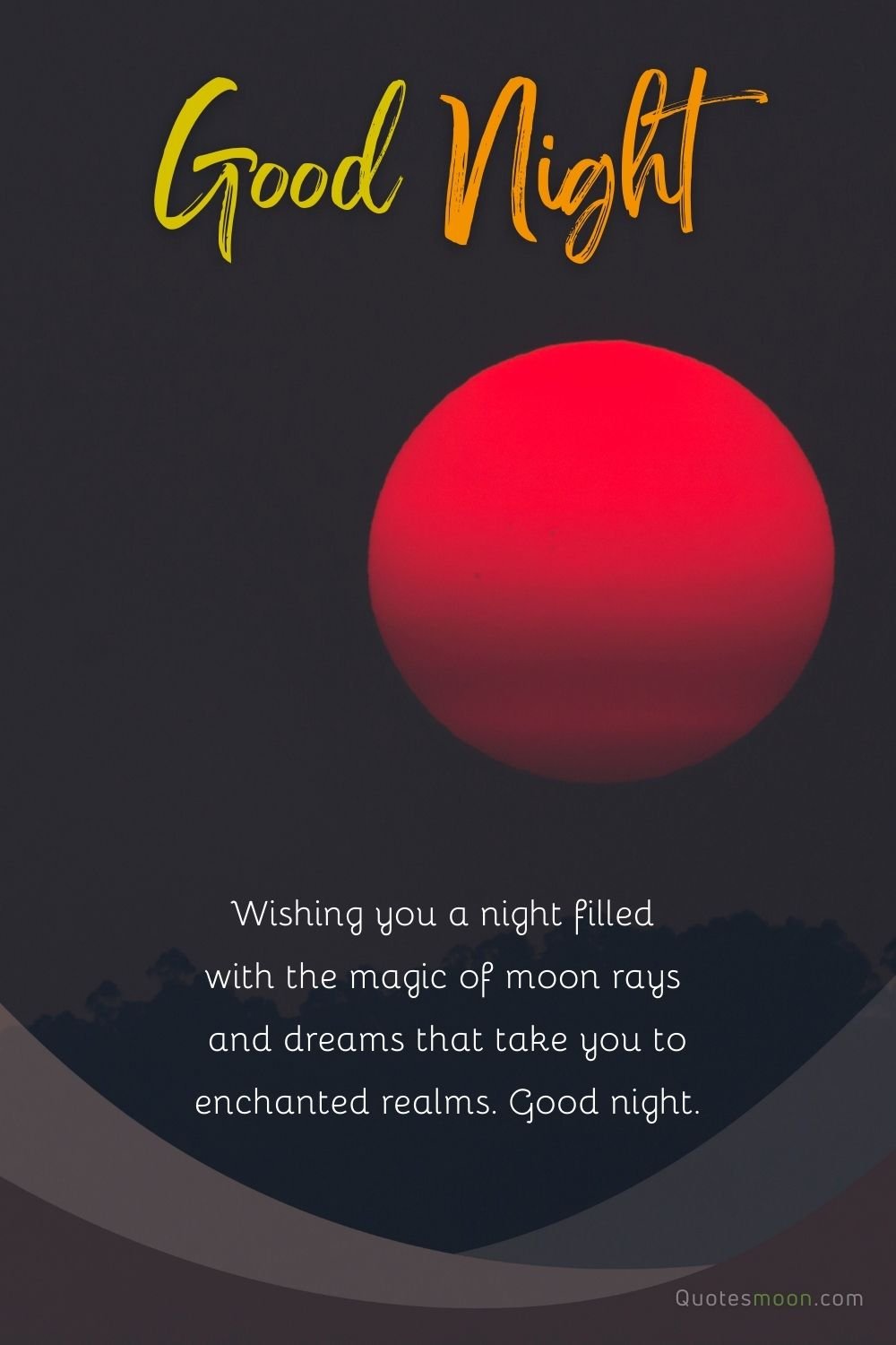 beautiful moon good night messages pics