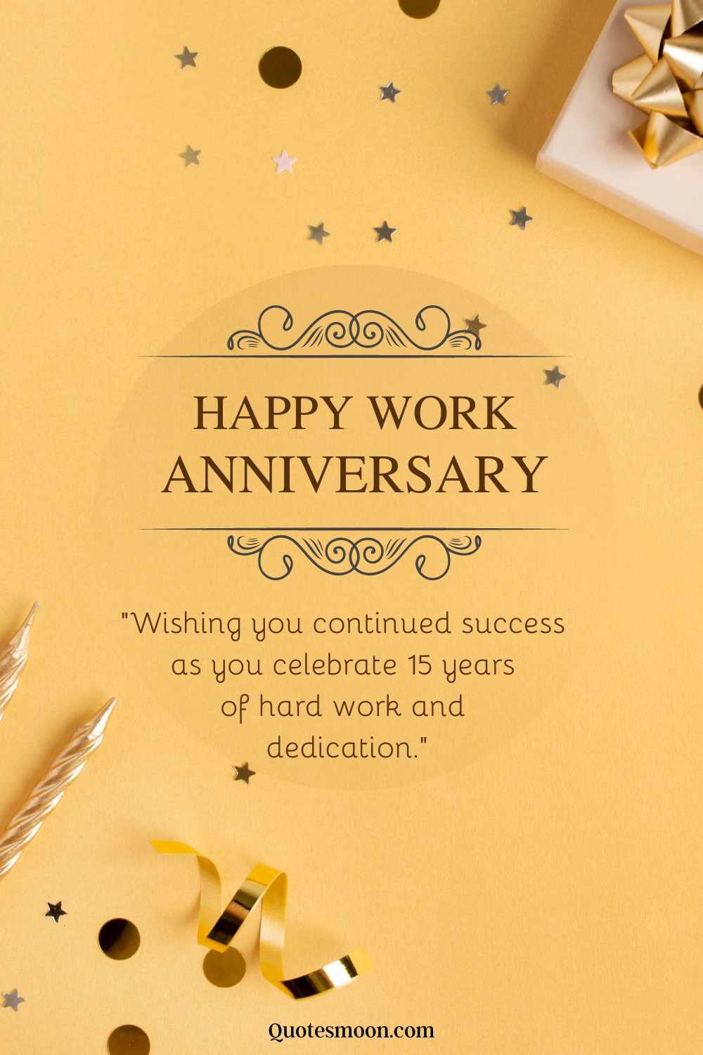 congratulations on your 15 year work anniversary wishes