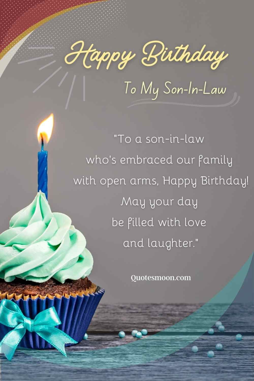 happy birthday to my son in law quotes image