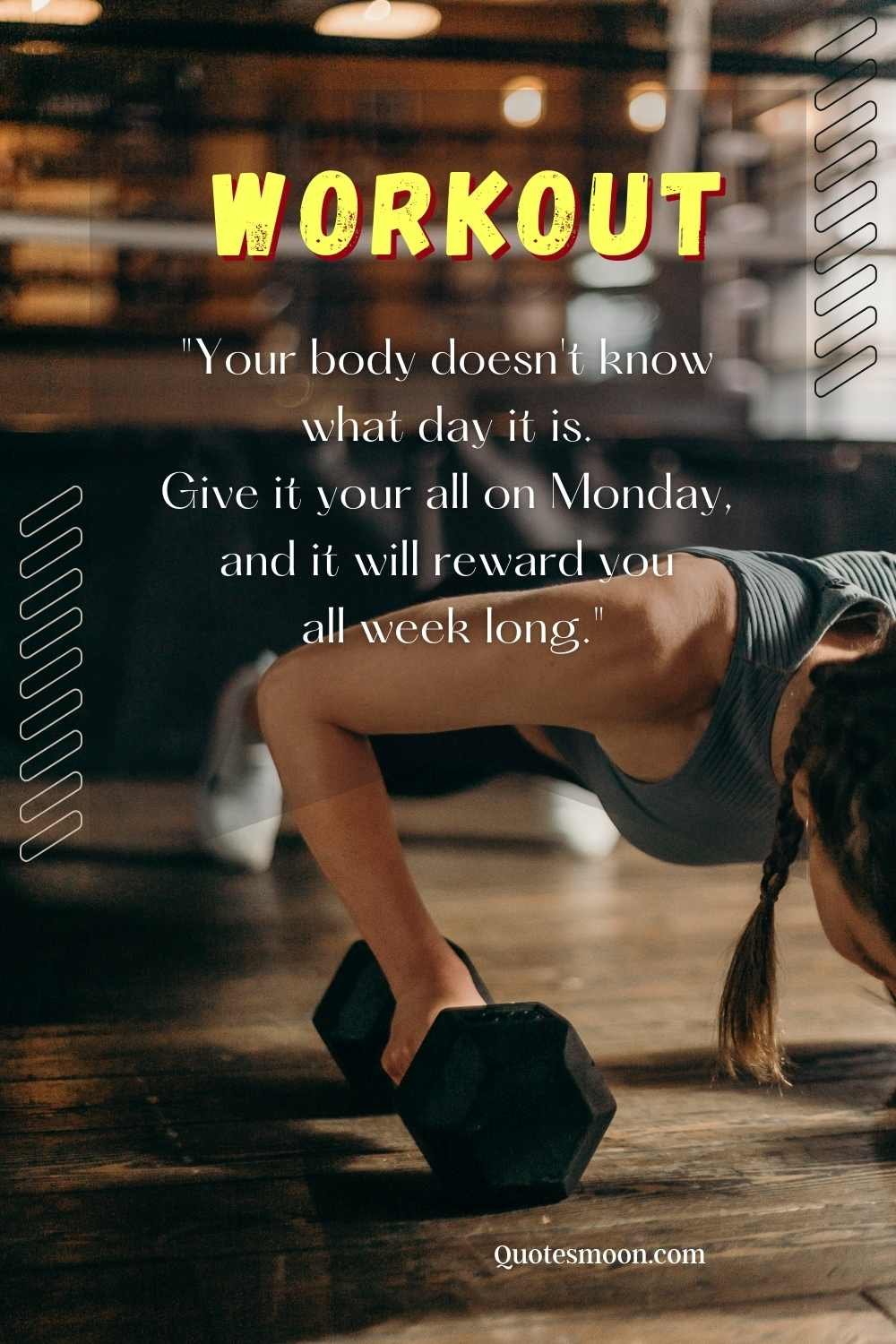 monday Best Fitness and Workout Quotes images
