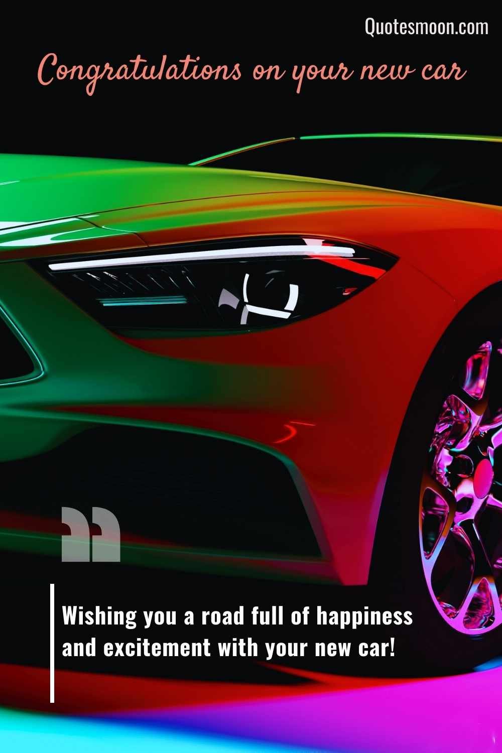 buying a new car congratulations message with HD images