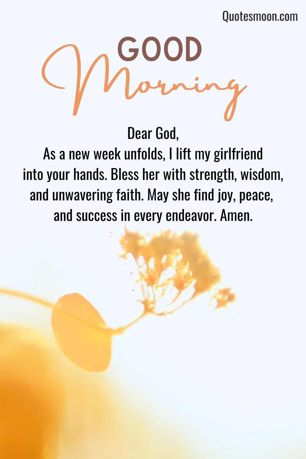 Good Morning New Week Prayer For My Girlfriend