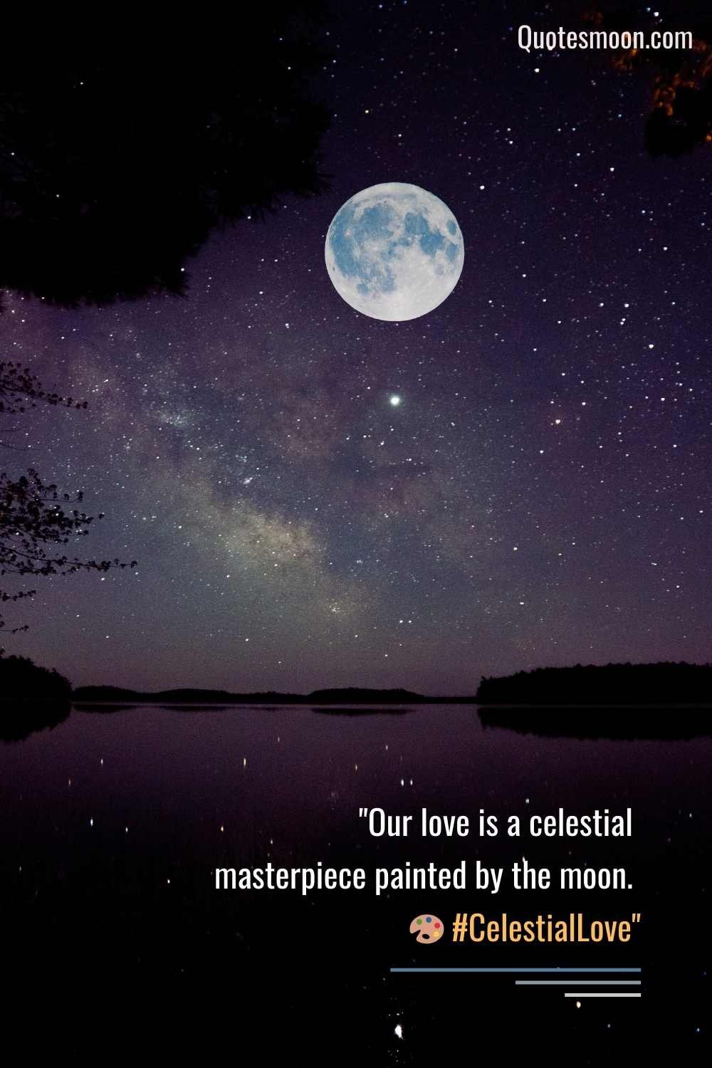 Aesthetic short moon quotes with image wishes