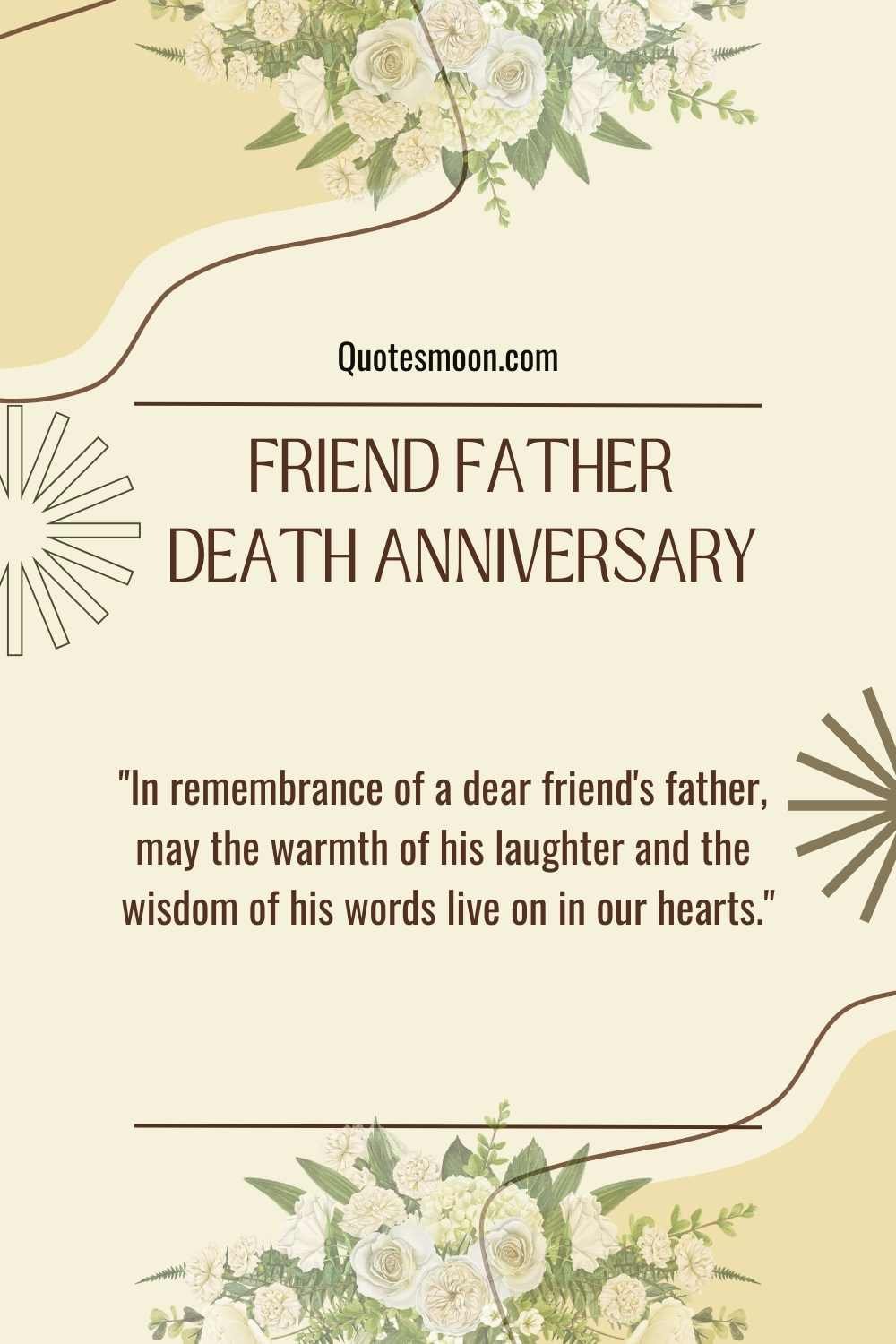Death Anniversary Quotes For Friend Father