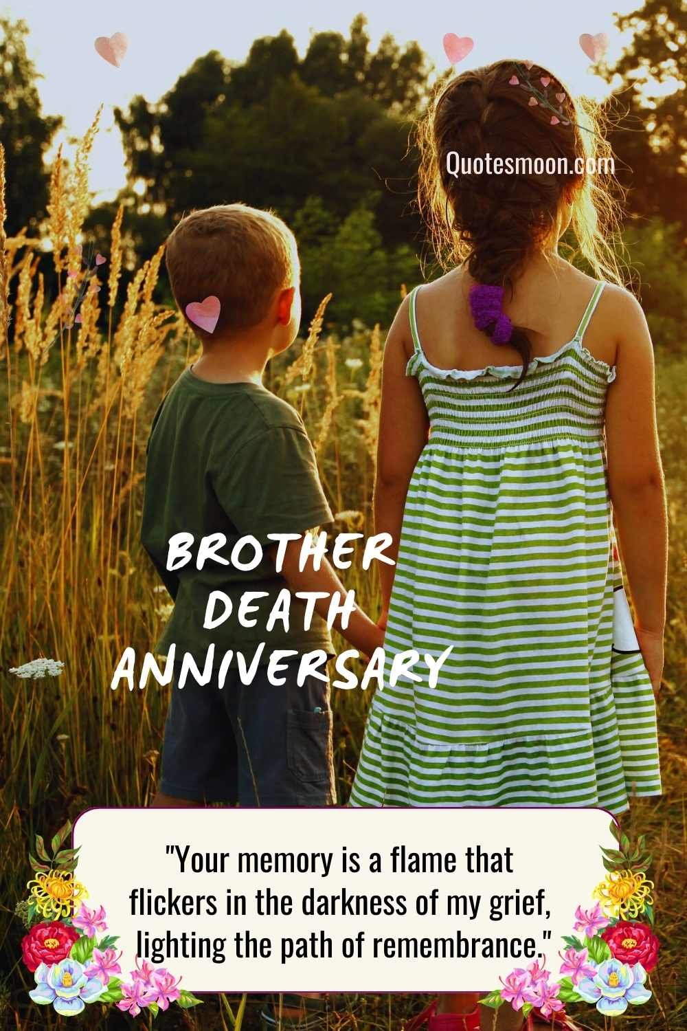 Memory of brother 1 year Death Anniversary Quotes with images HD