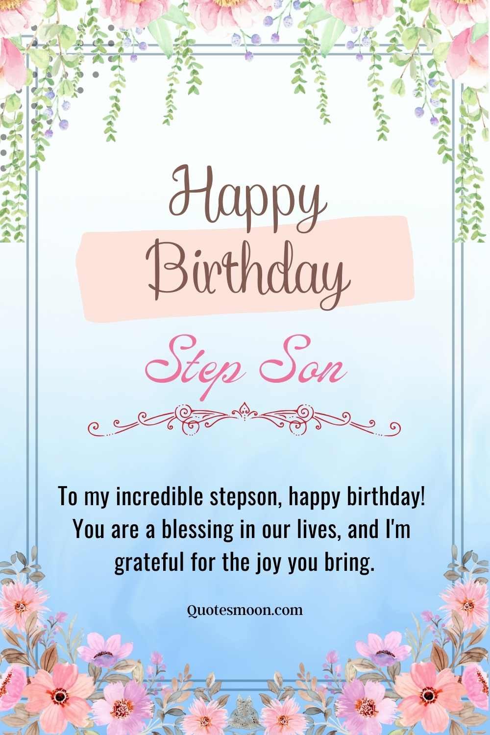 happy birthday stepson quotes with images HD