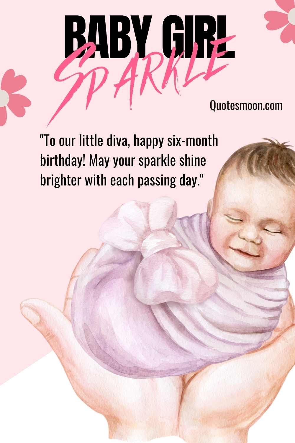 Cute Happy Six Months Baby Birthday Quotes And Wishes