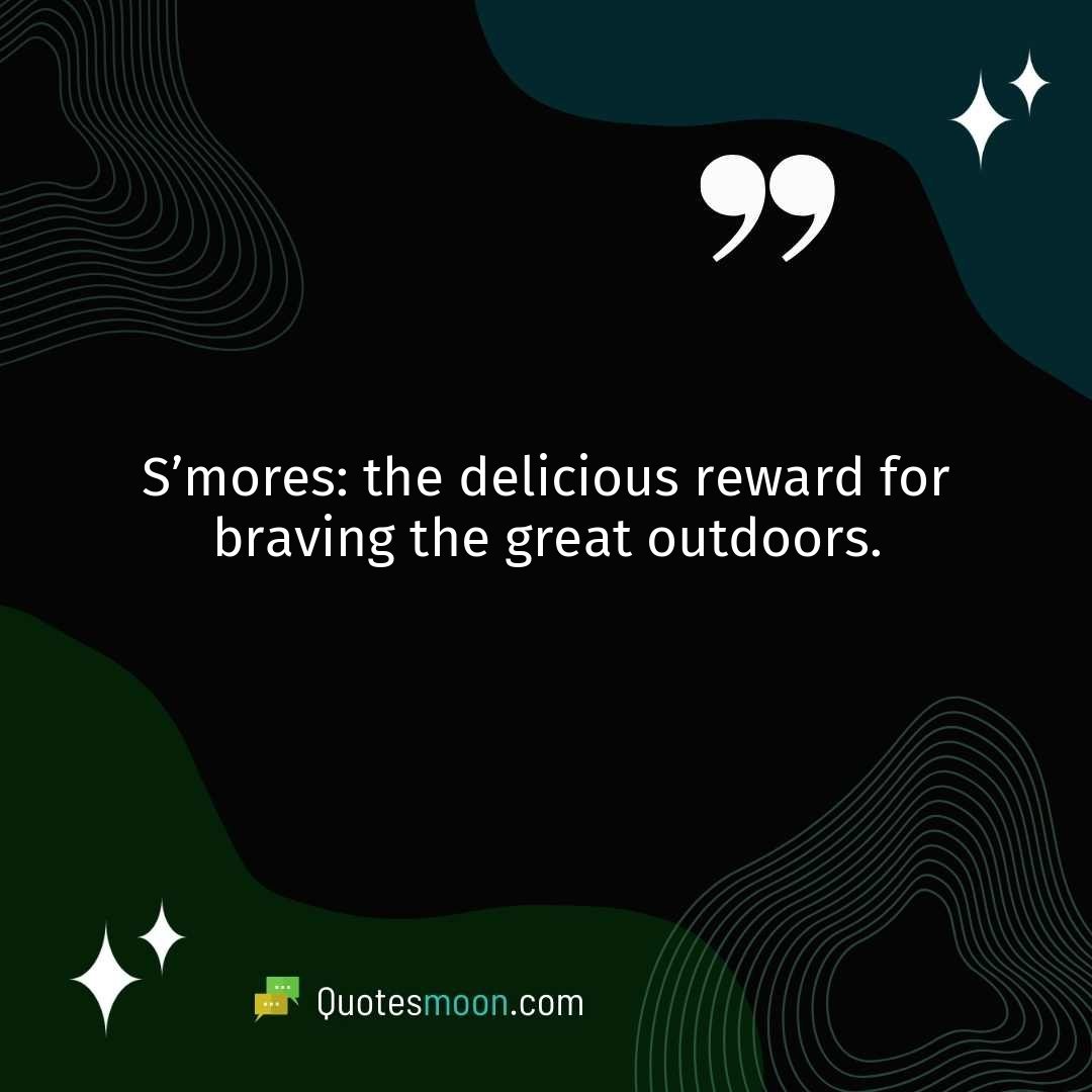 S’mores: the delicious reward for braving the great outdoors.